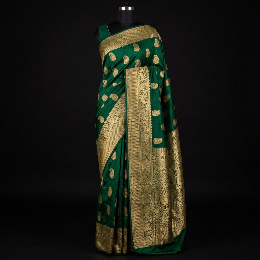 Emerald Green Saree