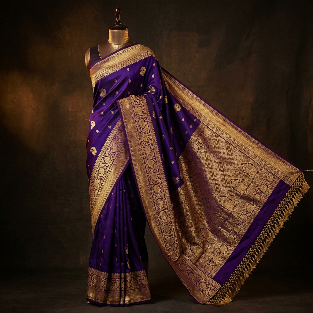 Royal Purple Saree